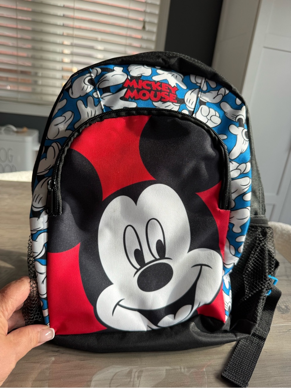 Disney Mickey Mouse Kids Backpack in Red, Black, White and Blue